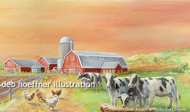 Produce and Dairy Department Mural for A&P grocery stores