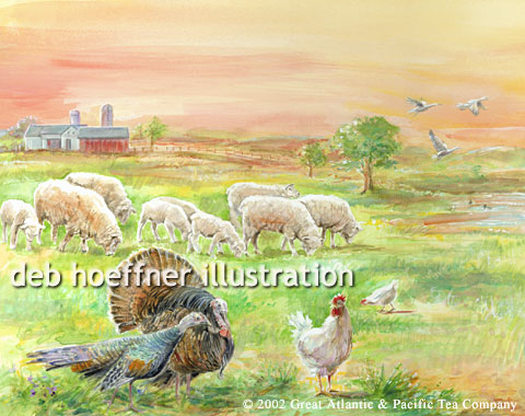 Meat Department Mural for A&P grocery stores