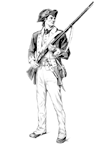 Revolutionary War Soldier drawing for publication book