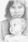 grandparent and child drawing