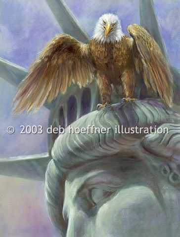 Partriotic painting American symbol of democracy