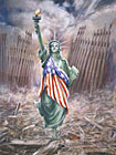 freelance illustration of Liberty 9-11 World Trade Center Memorial Paintings