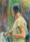 native american, earth mother, mother earth, nature illustrator and natural illustration in watercolor