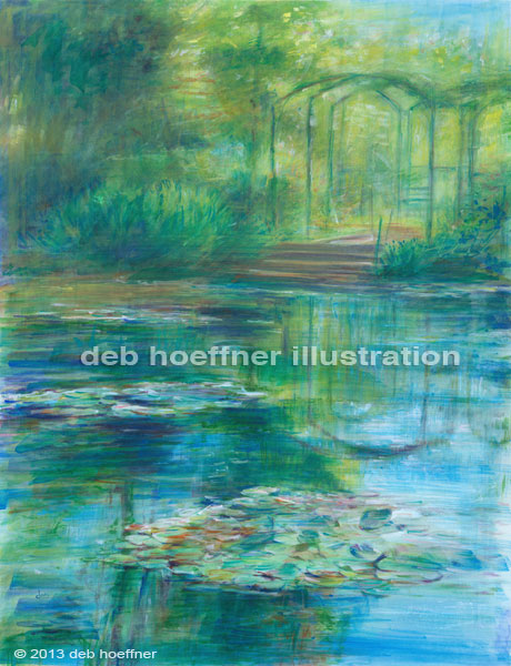 Monet waterlilies impressionist painting by deb hoeffner