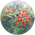 Ruby-throated Hummingbird with flowers