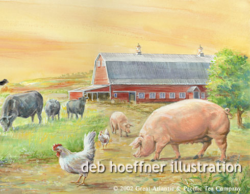 Meat Department Mural for A&P grocery stores
