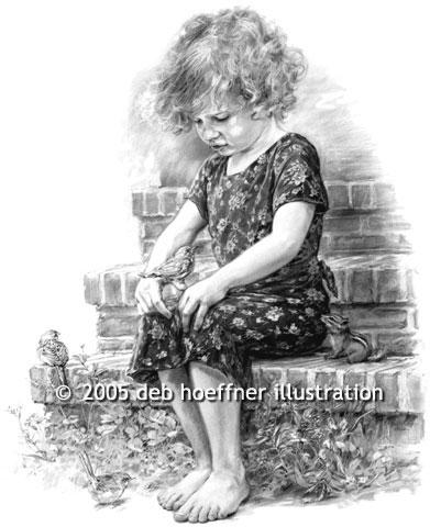 barefoot girl plays