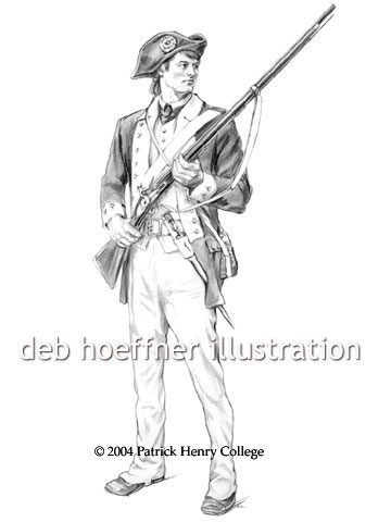 revolutionary war soldier drawing