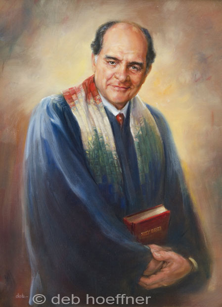 Oil portrait of religious leader