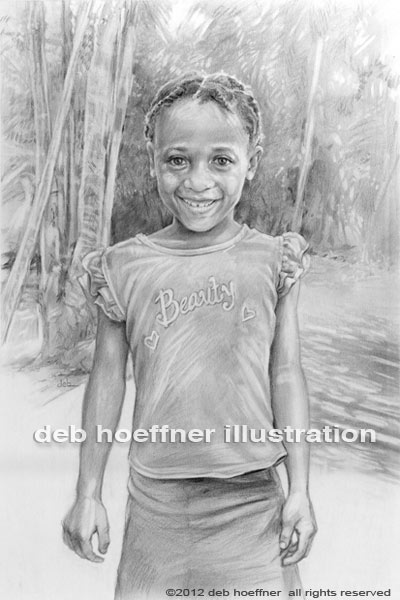 pencil portrait of a child