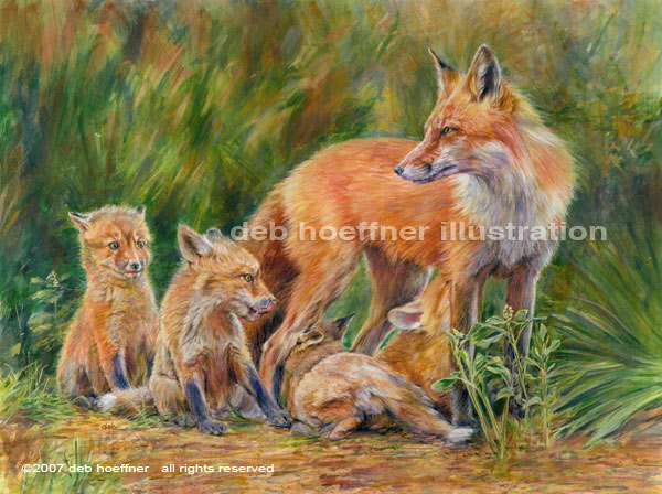 Wildlife art of Fox Bucks County artist gallery