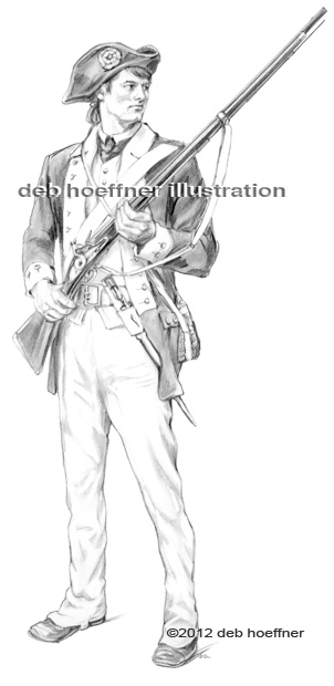 American revolutionary war soldier drawing