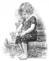 Preliminary drawing for oil portrait of child