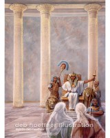 moses before pharaoh religious illustration