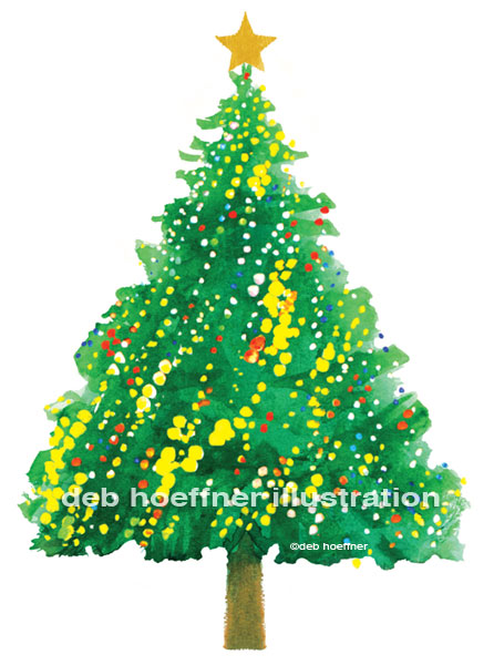 christmas tree illustration