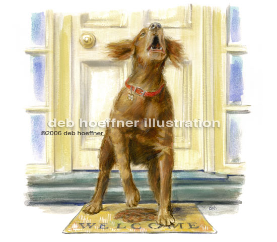 Dog barking book illustrations deb hoeffner