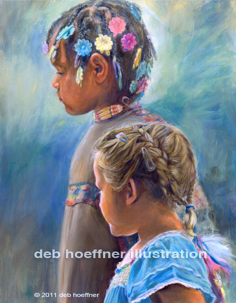 native american children portrait