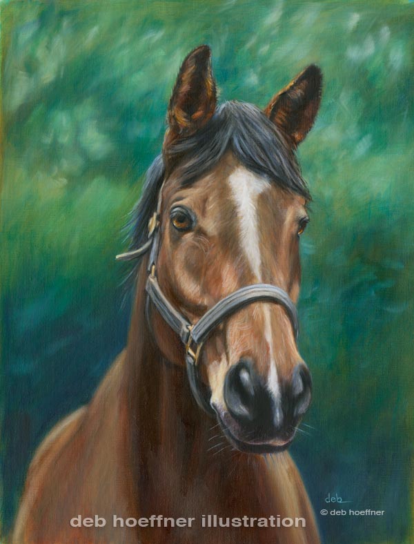 horse portrait oil painting