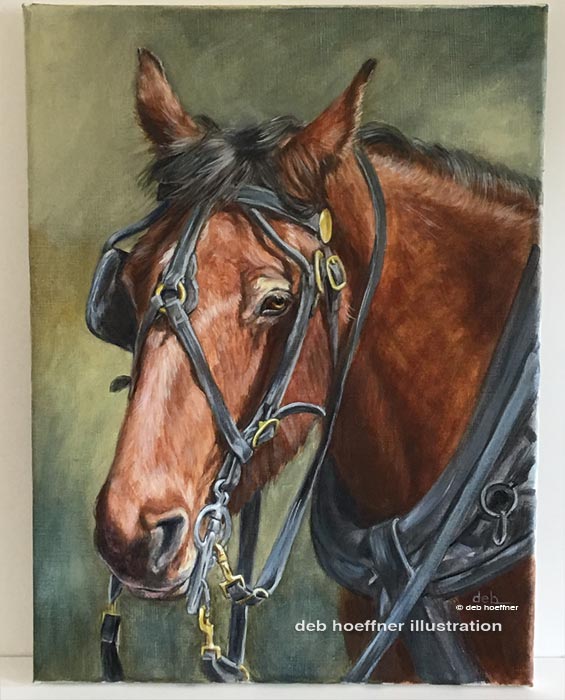 horse portrait painting