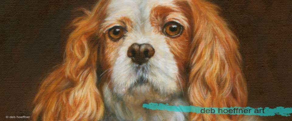 realistic oil dog portrait by deb hoeffner