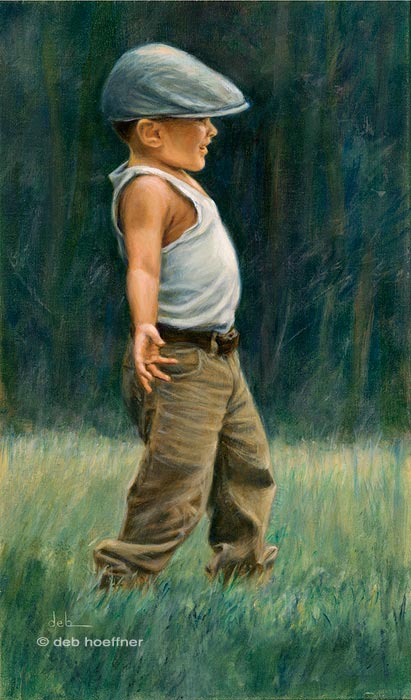 portrait of a happy little hispanic boy